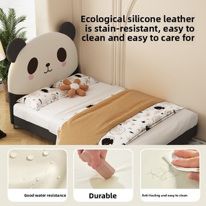 Nội thất phòng trẻ em tiết kiệm chi phí, giường gỗ chắc chắn bọc nệm, cũi trẻ em, giường đôi trẻ em - Product Image 4