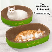 Meistverkauftes Hochwertiges Kratzfestes Verschleißbeständiges Nicht-Ablösbares Rundes Wellpappe-Katzenbett, Maßgefertigt