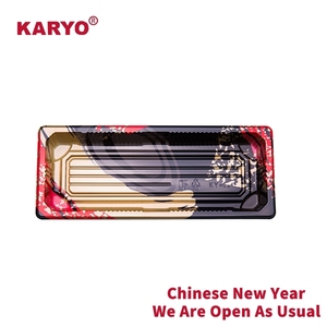 กล่องพลาสติกแบบใช้แล้วทิ้ง 1102 ชิ้น สำหรับใส่ซูชิปลาแซลมอน ขนม กล่องบรรจุภัณฑ์ทรงสี่เหลี่ยมผืนผ้า พร้อมฝาปิด - Product Image 1