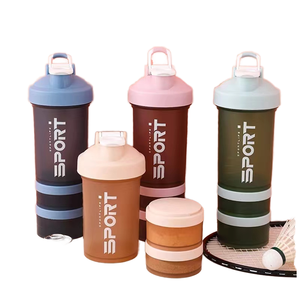 Proteína de tres capas sin BPA al por mayor para botella agitadora logotipo personalizado entrenamiento directo deporte Fitness agua corriente bebida directa - Product Image 3