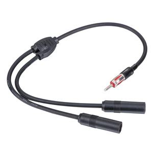 Séparateur d'<span class=keywords><strong>antenne</strong></span> stéréo en fibre de carbone pour <span class=keywords><strong>autoradio</strong></span> CD DVD Y 1 mâle 2 femelle adaptateur d'<span class=keywords><strong>antenne</strong></span> connecteur de câble d'extension - Product Image 1