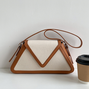 Sacs en toile pour femmes, sacs à main en cuir PU tendance pour femmes, sacs à main simples en cuir coréen, sacs à bandoulière - Product Image 2