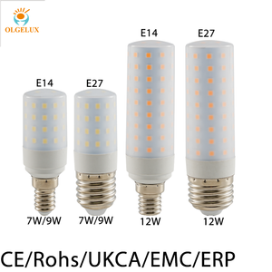Bombilla LED <span class=keywords><strong>E14</strong></span>/E27 AC110V-240V 7W 9W 12W 15W, Bombillas LED Tipo Maíz 110LM/<span class=keywords><strong>W</strong></span> con Base <span class=keywords><strong>E14</strong></span> E27 para Lámpara de Araña - Product Image 6
