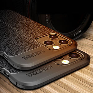 Lychee-funda de silicona suave para teléfono, cubierta de lujo de cuero PU para iPhone, Xiaomi, HUAWEI y Samsung - Product Image 4