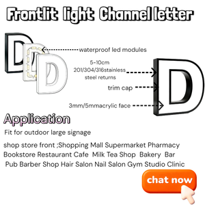 <span class=keywords><strong>Letras</strong></span> <span class=keywords><strong>gigantes</strong></span> LED 3D para exteriores, impermeables, personalizadas, para publicidad, letrero comercial, letrero para tienda, letrero exterior. - Product Image 5