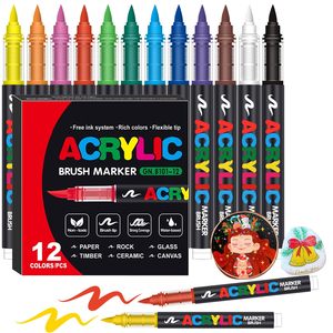 12/24/36/48 Color Customized Acryl Marker Pen Permanent Acrylic <b>Paint</b> Pen Marker for Wooden ,paper, Fabric, Glass Plastic - Product Image 1