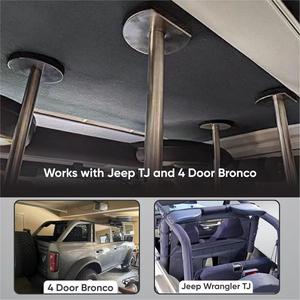 Lève-toit portable en acier inoxydable pour <span class=keywords><strong>Wrangler</strong></span> avec système d'assemblage facile à une personne - Product Image 4