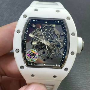 Top-level 055 white ceramic hollow barrel-shaped <b>automatic</b> mechanical movement fashion men's business wristwatch - Product Image 1