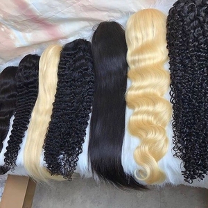 Perruque courte bouclée afro bon marché pour femmes noires, perruque frontale en dentelle HD suisse sans colle, cheveux vietnamiens bruts - Product Image 3