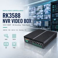 Boîtier NVR RK3588 SOC avec entrée vidéo 32 canaux 1080P, décodage RX 8K, triple Gigabit PoE, Android 13, Watchdog, RTC, USB 3.0, M.2, Edge AI