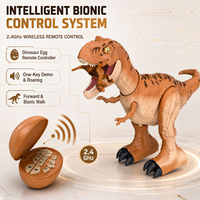 Mainan Robot Hewan Tyrannosaurus Rex Elektronik Berjalan Realistis K38 yang Laris untuk Anak-anak.