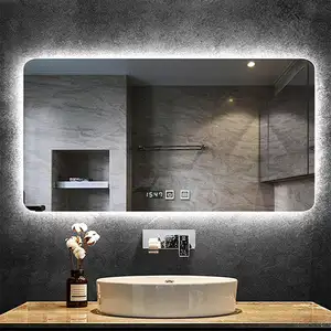 도매 사용자 정의 led 빛 스마트 욕실 거울 장식 벽걸이 전체 길이 거울 홈 장식 거울