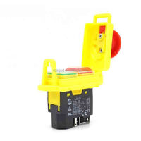 Interrupteur solénoïde KEDU KJD17B jaune IP55 étanche 250V pour machines de construction, arrêt d'urgence haute tension