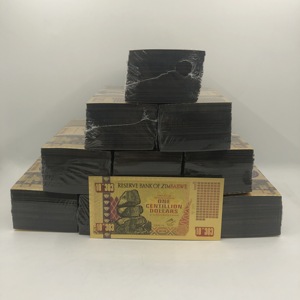 1000 pièces de billets de banque zimbabwéens d'un centilliard de dollars avec certificat et étiquette de sécurité, lumière UV pour collection - Product Image 6
