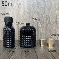 30ml 50ml Ananasförmige Schwarze Glas-Parfümflasche/Nachfüllflasche/Sprühflasche/Pumpflasche Leer