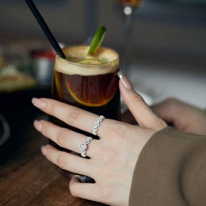 Dylam New Arrival Luxury Women Jewelry Accessories Pave Baguette 5A Cubic Zirconia Zircon Stackable <b>Stacking</b> Wedding <b>Rings</b> - Product Image 2