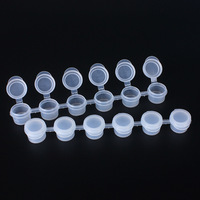Ensemble de 6 contenants de peinture transparents de 3 ml, bandes en plastique pour la peinture sur toile, pots vides