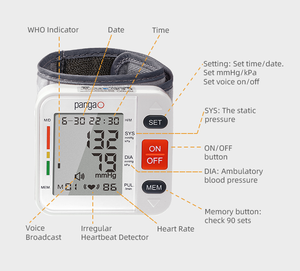 Tensiometro médico, Digital esfigmomanómetro, máquina eléctrica <span class=keywords><strong>BP</strong></span>, brazalete de muñeca automático, <span class=keywords><strong>Monitor</strong></span> de presión arterial - Product Image 2