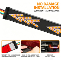 Bande lumineuse LED 24V pour pick-up, feu arrière coloré en forme d'arête de poisson, étanche, RGB, feu stop, marche arrière, clignotant, pour SUV