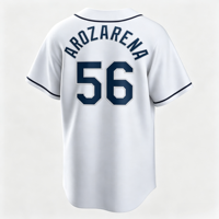 Jahitan Berkualitas Terbaik Dapat Disesuaikan # 13 CAMINERO # 56 AROZARENA. # 5 FRANCO # 2 Jersey Baseball DIAZ