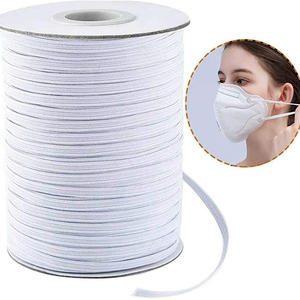 3mm 4mm 5mm rundes flaches Gummiband Spandex Nylon Polyester für Taschen Kleidungs stücke Gesichts bedeckung & Unterwäsche-Earloop Elastic Cord - Product Image 2