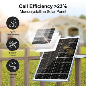 <span class=keywords><strong>Panneaux</strong></span> solaires en verre demi-cellules PERC à bas prix pour la vente en gros, petits modules solaires avec support, sortie de puissance 18V 25W avec contrôleur - Product Image 4