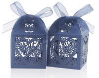 Boîtes de faveur de papillon découpées au laser Boîtes de faveur florale de mariage Boîtes de cadeau de faveur de partie pour la fête de mariage d'anniversaire de douche nuptiale