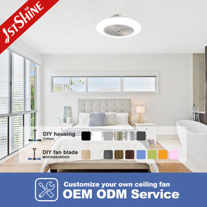 Ventilateur de plafond LED 1stshine pour chambre d'enfant, sécurité, vent doux, ventilateur de plafond à intensité variable avec lumière et télécommande - Product Image 4