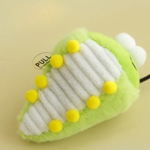Juguete interactivo ecológico para masticar gatos, hierba gatera de felpa, Limpieza de dientes chirriantes, juguete para gatitos, lindo insecto verde resistente a mordeduras para juguete para gatos - Product Image 6