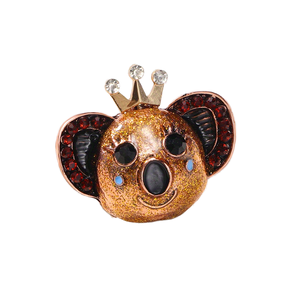 Broche de Moda con Diseño de Koala y Corona, Adornado con Cristales, para Fiestas, Bodas, <span class=keywords><strong>Bolsos</strong></span> Estudiantiles, Accesorios de Ropa Unisex - Product Image 1