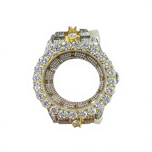 Montre de luxe pour homme en acier inoxydable avec moissanite, pavée de diamants, ton argent, fermoir déployant, bracelet de haute qualité et tendance - Product Image 1