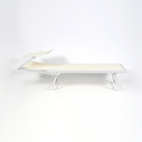 Chaises longues modernes légères en aluminium Chaise longue de jardin pliable pour la plage Chaise longue de piscine et lit longues