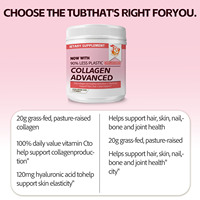 Collagène en poudre avancé le plus vendu, supplément de sodium de qualité alimentaire pour adultes, favorise la production de collagène et l'élasticité de la peau