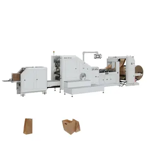 Maquinaria automática de fabricación de bolsas de papel Kraft para líneas de producción de bolsas