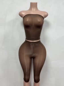 <span class=keywords><strong>Abbigliamento</strong></span> Sexy da <span class=keywords><strong>Donna</strong></span>, Top Trasparente in Rete e Leggings Abbinati, Set Due Pezzi Sexy <span class=keywords><strong>Vintage</strong></span>, <span class=keywords><strong>Abbigliamento</strong></span> Estivo Femminile - Product Image 5