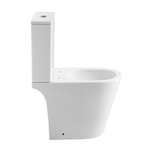 <span class=keywords><strong>WC</strong></span> en céramique deux pièces homologué Watermark avec base conique élégante, <span class=keywords><strong>bouton</strong></span> de chasse d'eau intégré et siège à fermeture douce pour salles de bain modernes - Product Image 2