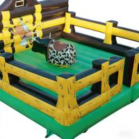Taureau mécanique gonflable commercial en PVC, design écologique, capacité supérieure à 500 kg, dimensions 5x5x2m, couleurs personnalisées, logo personnalisé