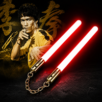 Sabre laser Nunchaku lumineux pour duels intensifs, lame RGB à changement de couleur infini, un excellent cadeau, version acrobatique, accessoires de performance