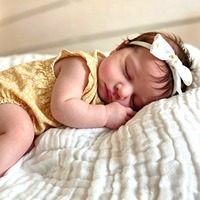 Boneka Bayi Reborn 20 Inch, Mirip Bayi Asli, Bahan Vinyl Lembut, Mainan Bayi Baru Lahir Realistis untuk Hadiah Anak, Grosir, Custom