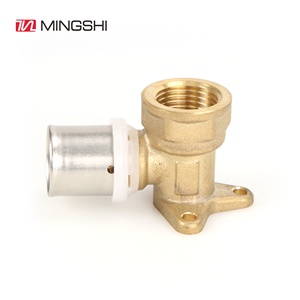 Raccords de presse en laiton MINGSHI pour la plomberie Profil TH de tuyau de gaz pex Pert <span class=keywords><strong>multicouche</strong></span> avec <span class=keywords><strong>raccord</strong></span> de sertissage plaqué - Product Image 1