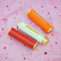 En stock, SIN MOQ, Tubo de lápiz labial vacío de 12.1mm, colorido, estilo chino vintage, con purpurina, tipo push, rojo y blanco