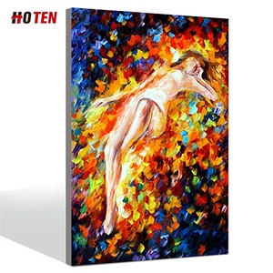 Bellissimo Dipinto a Olio Astratto di Donna Nuda con Schiena e Mano, Ragazza Sexy Danzante, Opera d'Arte Originale Dipinta a Mano, Dimensioni Personalizzabili, Stile Moderno - Product Image 1