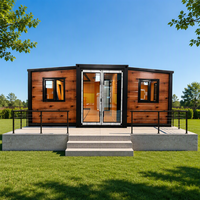 Maison préfabriquée moderne en conteneur extensible de 20, 30 ou 40 pieds, avec 2 ou 3 chambres, salle de bain, galvanisée, mobile et empilable, pour installation sans chantier
