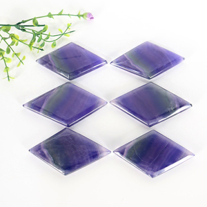 Tranches de Fluorite Naturelle Sculptées en Forme de Rhombus, Colorées et de Haute Qualité pour la Guérison (Vente en Gros) - Product Image 2