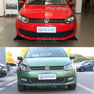 Rejilla Inferior Delantera para Volkswagen Polo 2011-2013, Plástico ABS, Totalmente Negra con Rayas Electrochapadas - Product Image 5