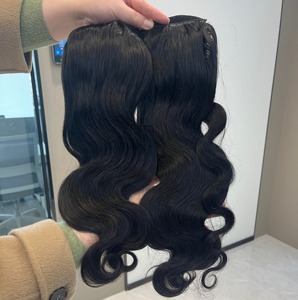 Economica Estensione di Capelli Umani Vergini Vietnamiti al 100% Body Wave Kinky Straight, Coda di Cavallo Avvolgente con Clip - Product Image 2