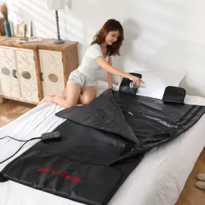 BTWS Waterproof Portable 3 Zones Far Infatred Far Infrared Sauna Blanket Heating For Weight Loss Blanket Electric