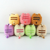 Porte-clés pendentif sac à dos en peluche Fat Cat rose avec logo personnalisé, série Dessert Cake, figurines de dessins animés, cadeau