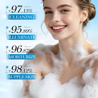 Gel Douche Hydratant et Éclaircissant au Lait et Niacinamide SADOER 500ml, Contrôle du Sébum, Marque Privée OEM ODM