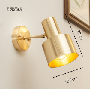 Lámpara de pared de latón para Dropshipping en Shopify, de cristal y hierro, para mesita de noche, baño, guardarropa, luz de fondo, en bronce antiguo, oro y plata. - Product Image 4